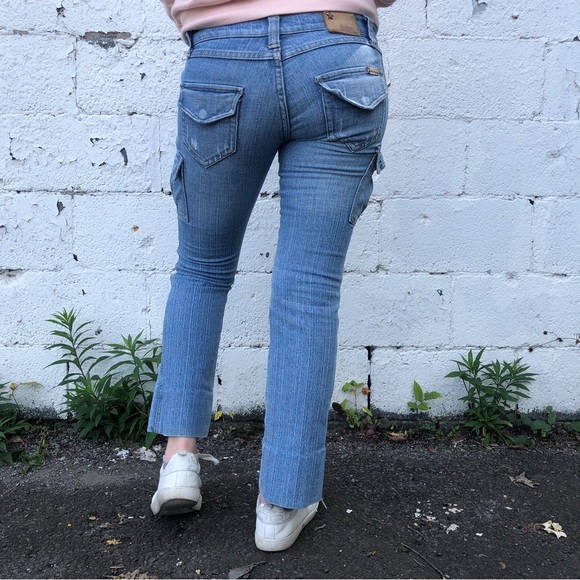 Y2K Bootcut Denim Cargo Jeans - Picture 3 of 4